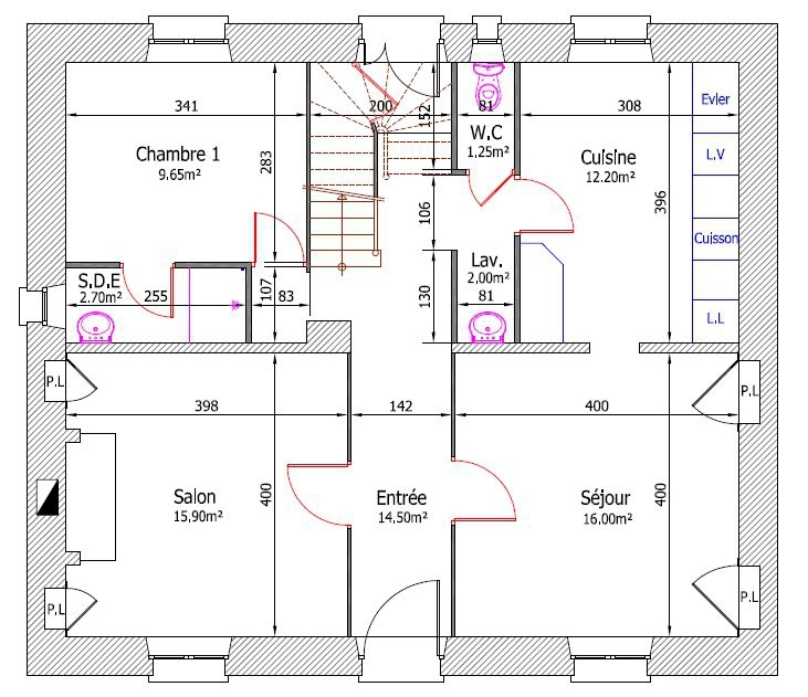 Plan maison americaine bois