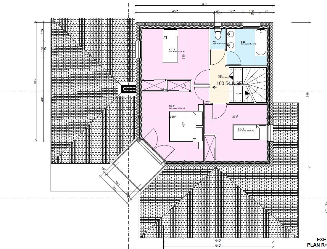 Plan de maison avec tour