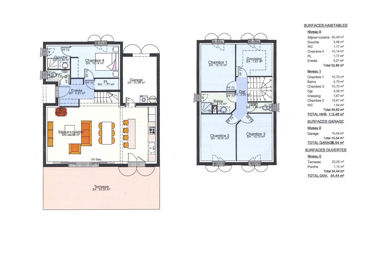 Exemple plan de maison rectangulaire
