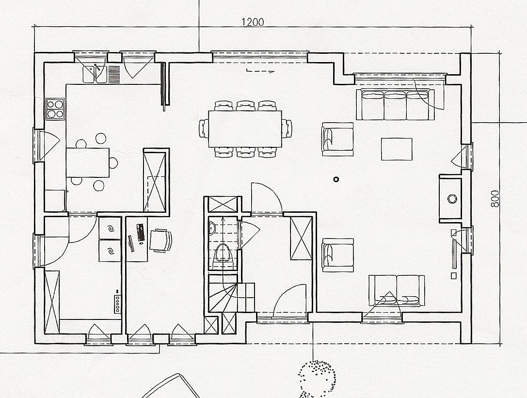 Plan de maison simple 1 chambre