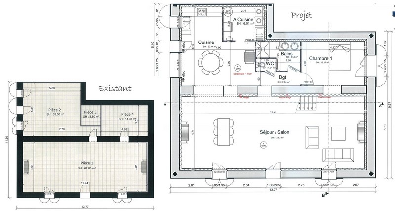 Plan de maison rénovation