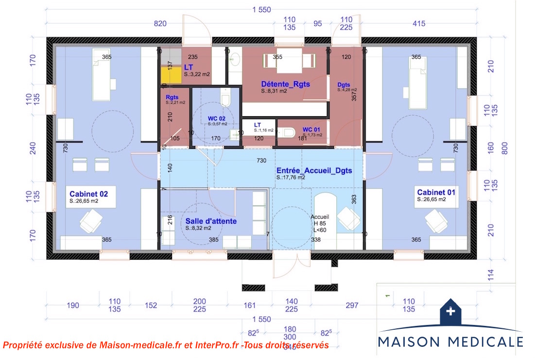 Plan architecte maison medicale