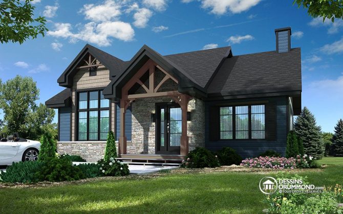 Plan de maison plain pied drummond