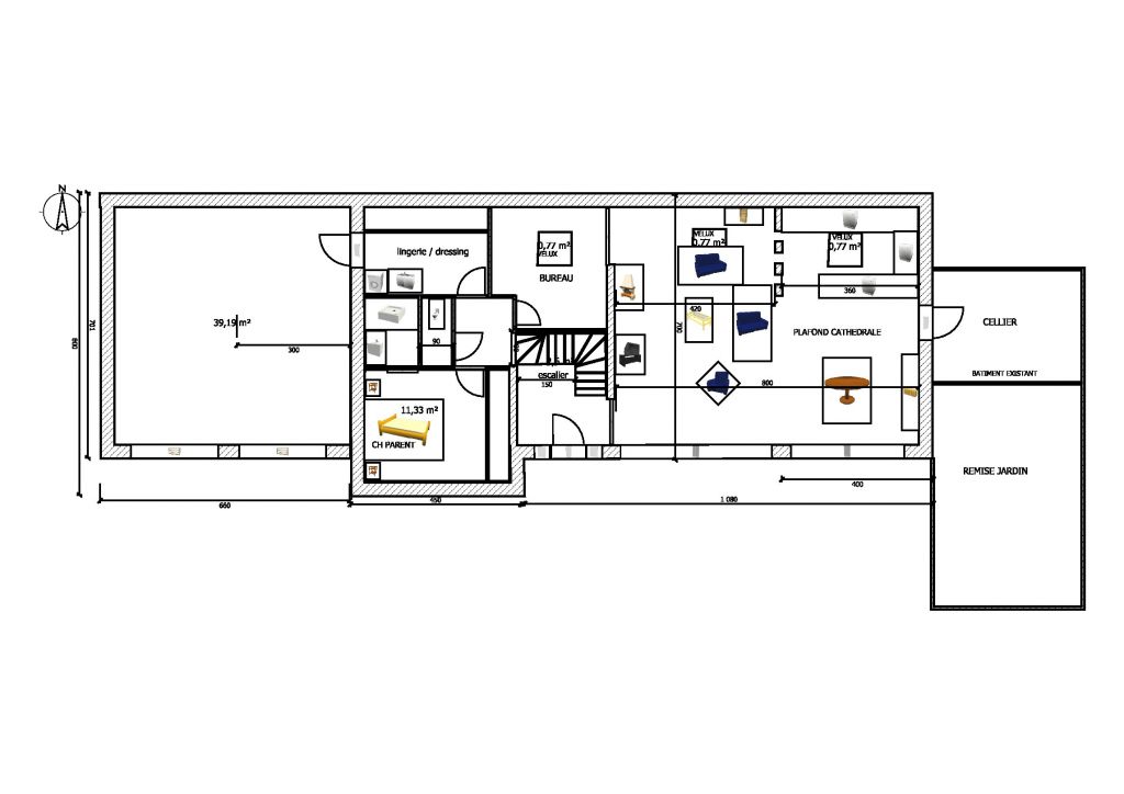 Plan maison limite de propriété