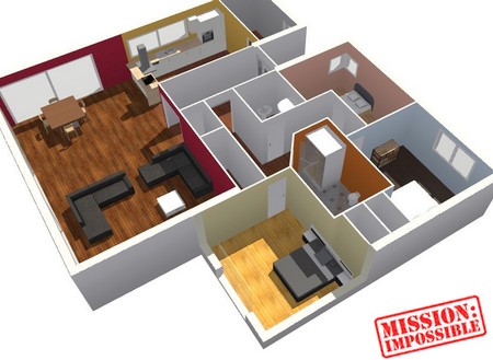 Plan de maison en bois en 3d
