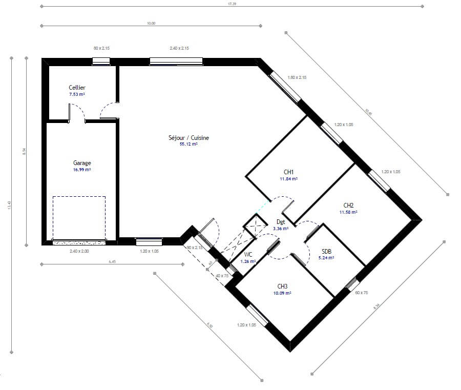 Plan de maison moins de 100 000
