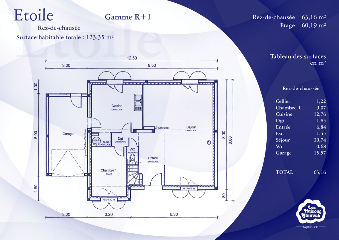 Plan de maison en étoile