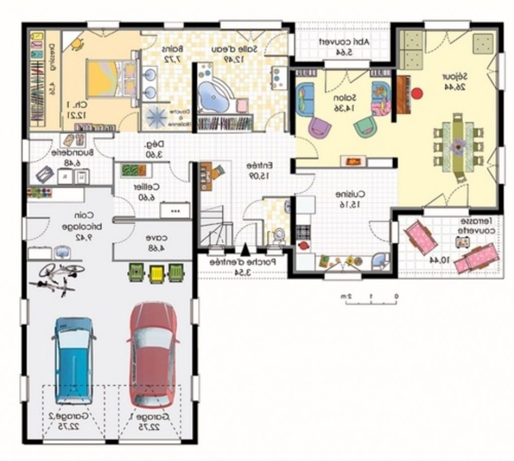 Plan de maison 120 m2