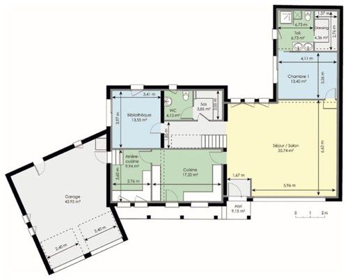 Plan maison de caractere