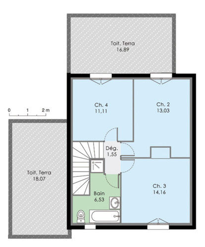 Plan de maison a etage reunion