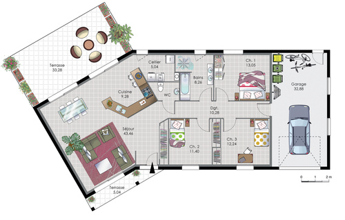 Plan maison libre de droit