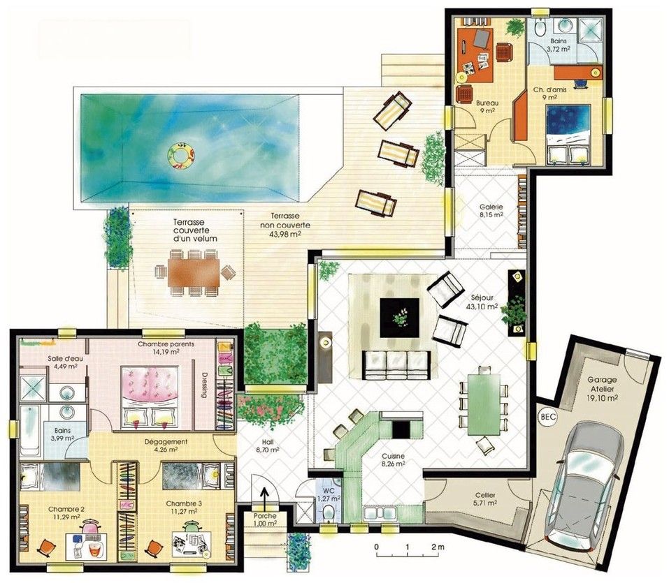 Plan de maison pour les sims 3