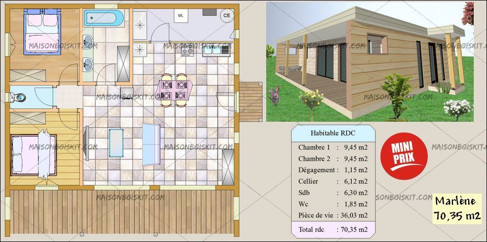 Plan de maison en bois gratuit