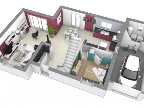 Exemple plan de maison a etage