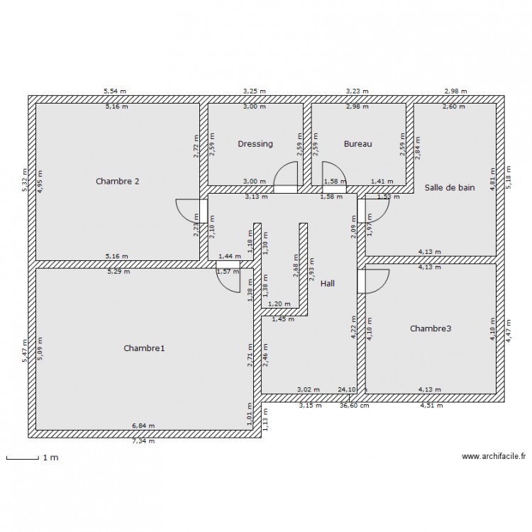Plan de maison en forme l