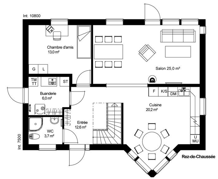 Plan de maison 150m²