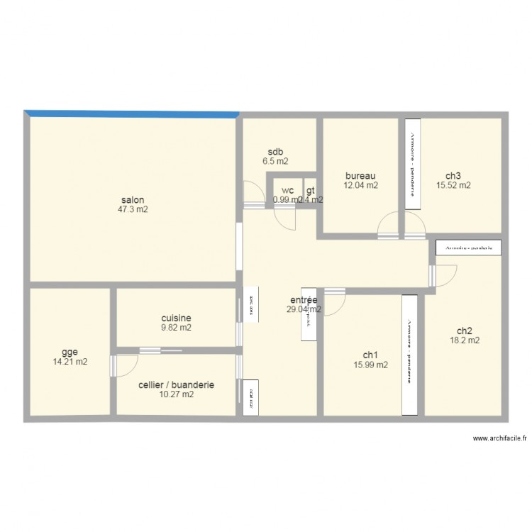 Plan maison de 180 m2