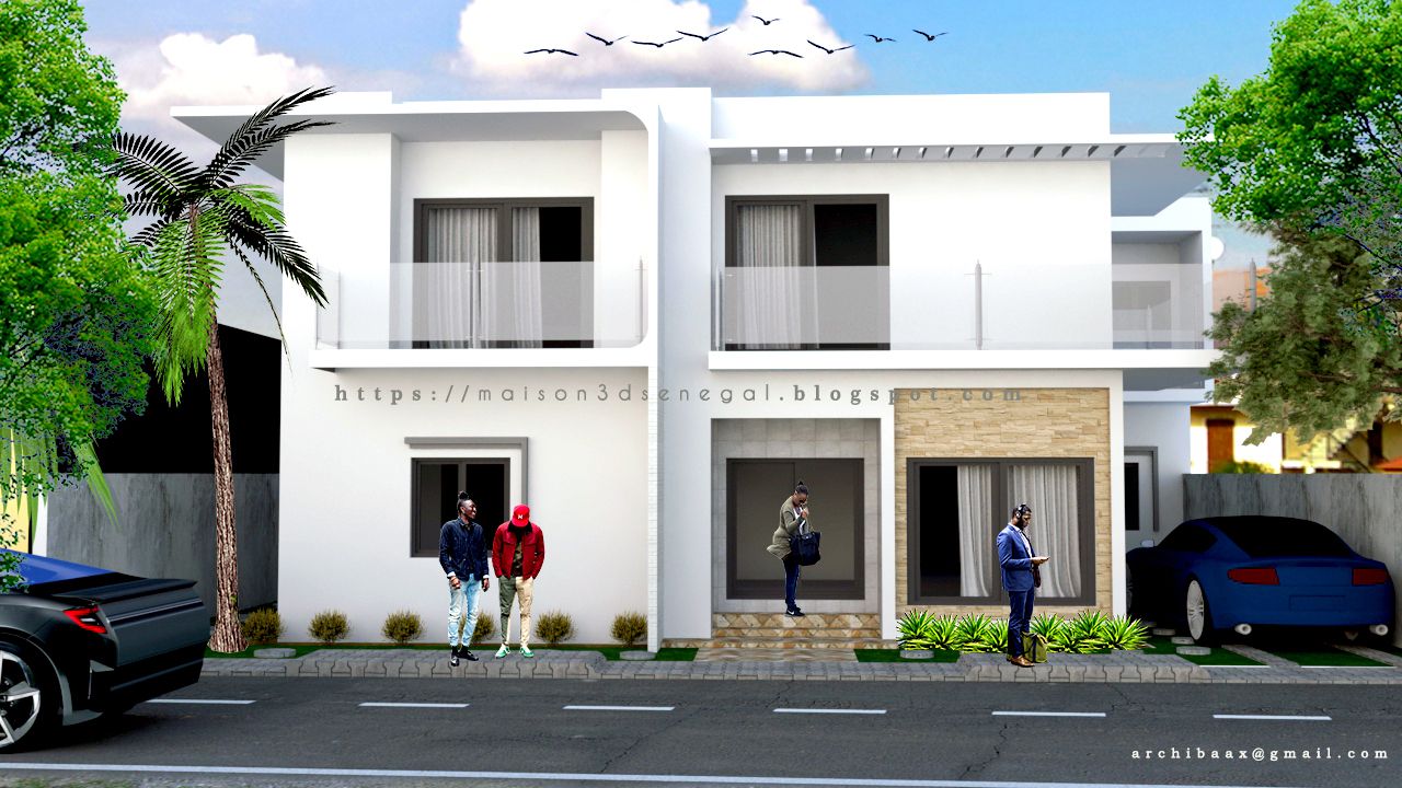 Plan maison 3d sur terrain