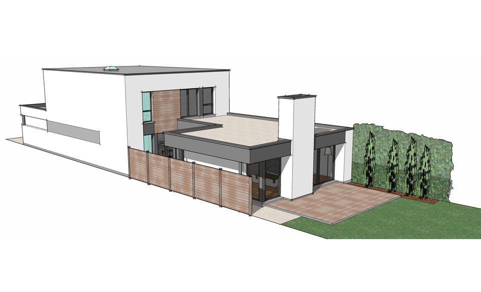 Plan de maison sur terrain etroit et long