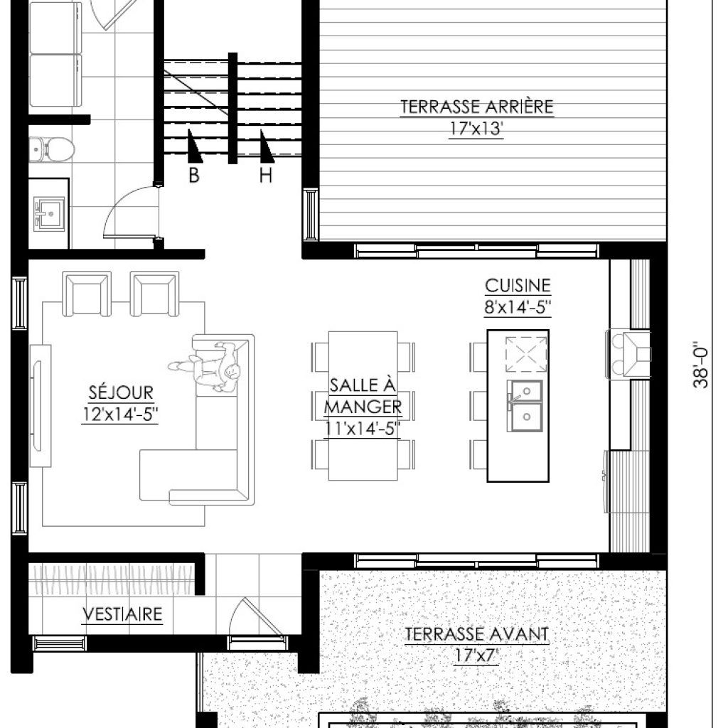 Plan de maison moderne pinterest