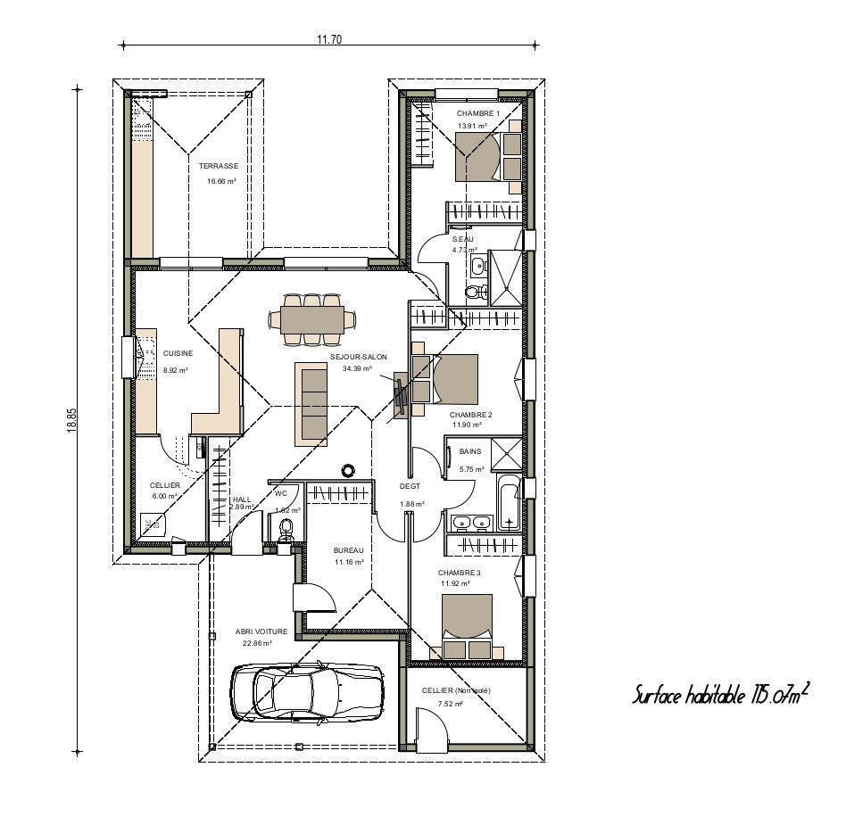 Plan de maison ancien