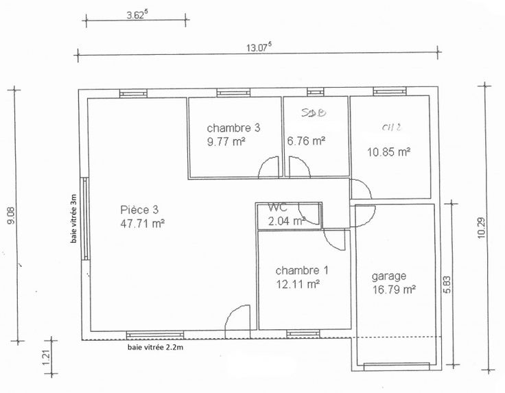 Plan maison 6 metre de facade