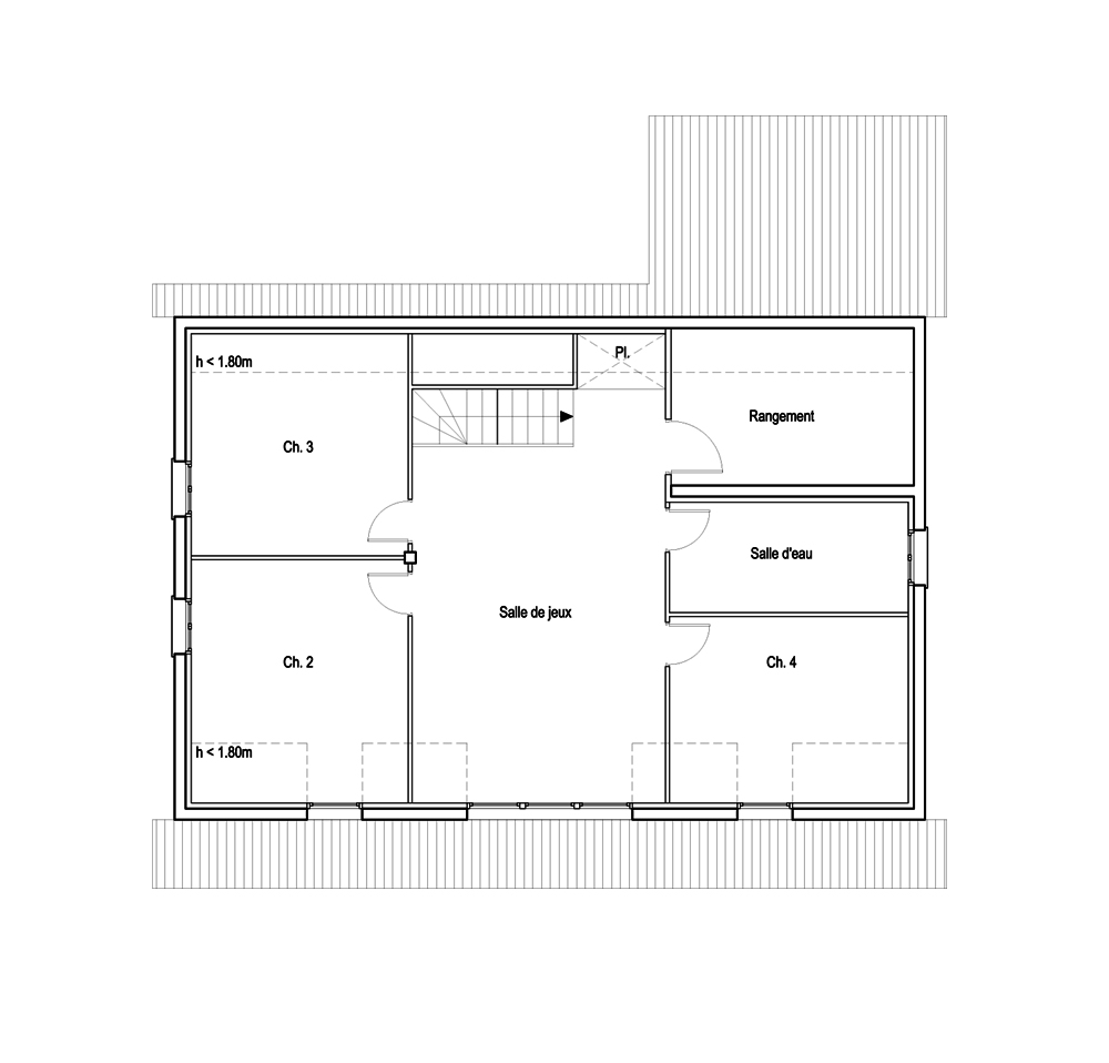 Plan de maison de moins de 170 m2