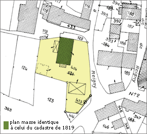 Plan de masse maison cadastre