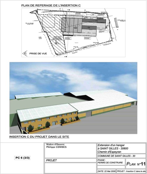 Plan de maison dans un hangar