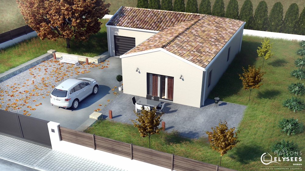Plan de maison sur terrain de 400m2