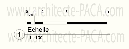 Plan de maison échelle 1/100