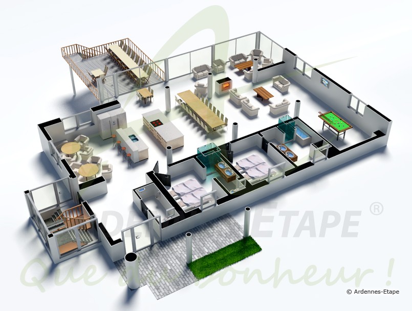 Plan de petite maison de luxe