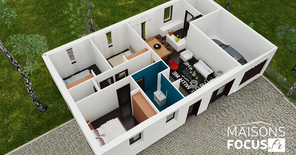 Plan de construction de maison 80 m2