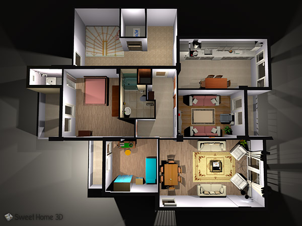 Plan maison 3d linux