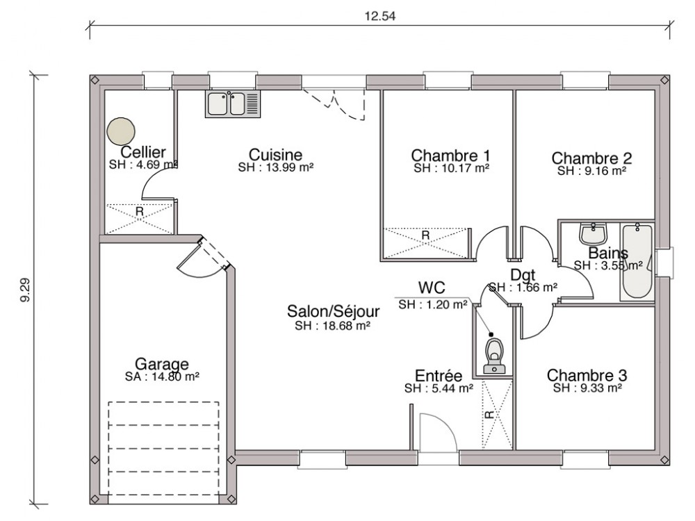 Plan de maison connue