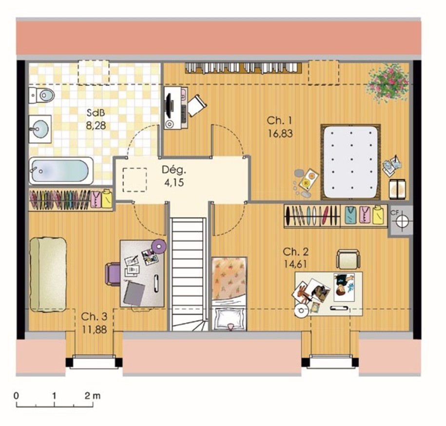 Plan de maison gratuit 50m2