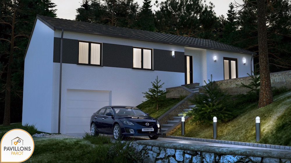 Exemple de plan de maison sur terrain en pente