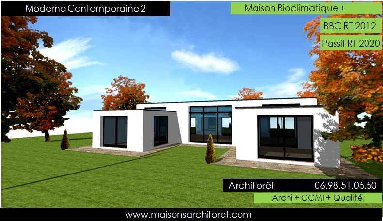 Plan de maison plain pied toit plat gratuit
