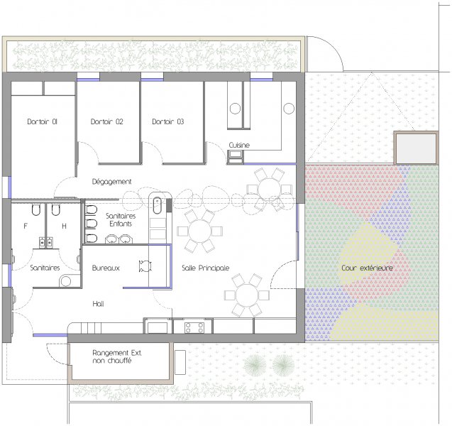 Plan de maison d'assistante maternelle