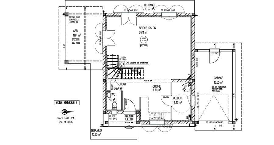 Plan de maison en i