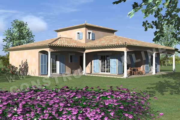 Plan de maison provencale a etage