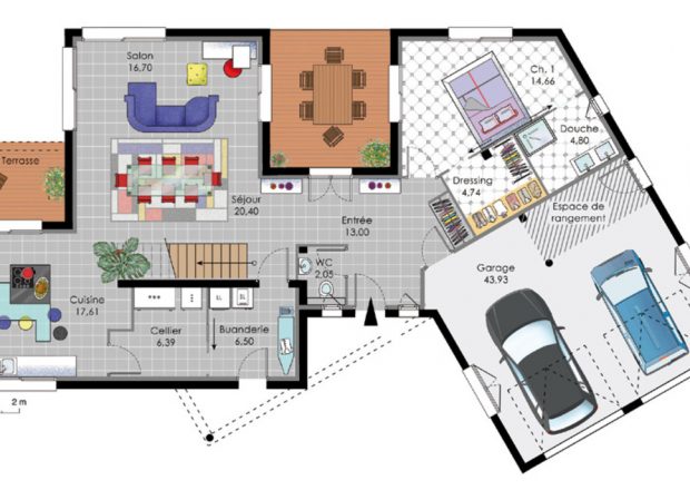 Plan de maison sur terrain de 400m2 - Idées de travaux