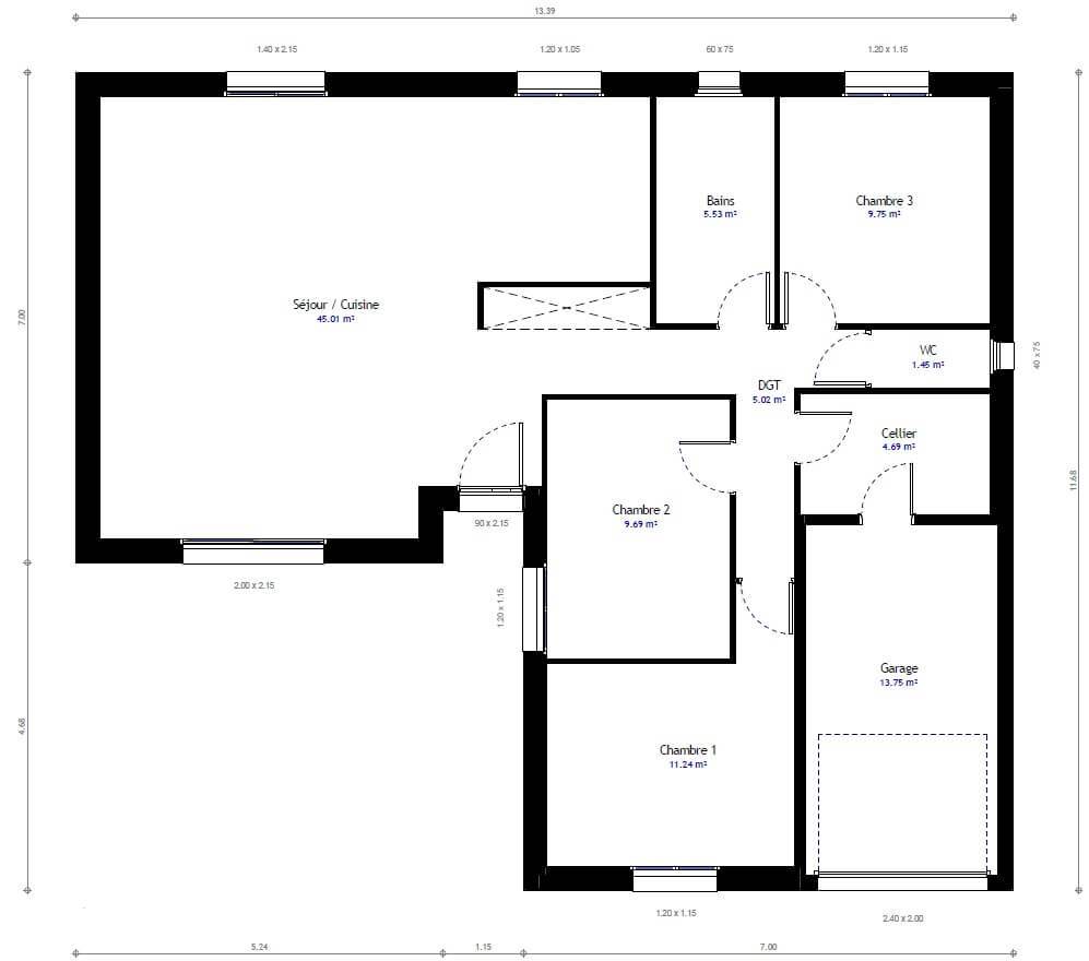Plan de maison pixel