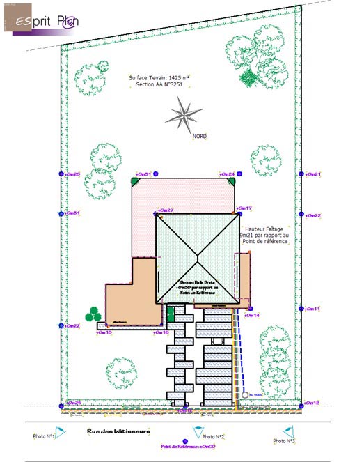 Modèle plan de masse maison