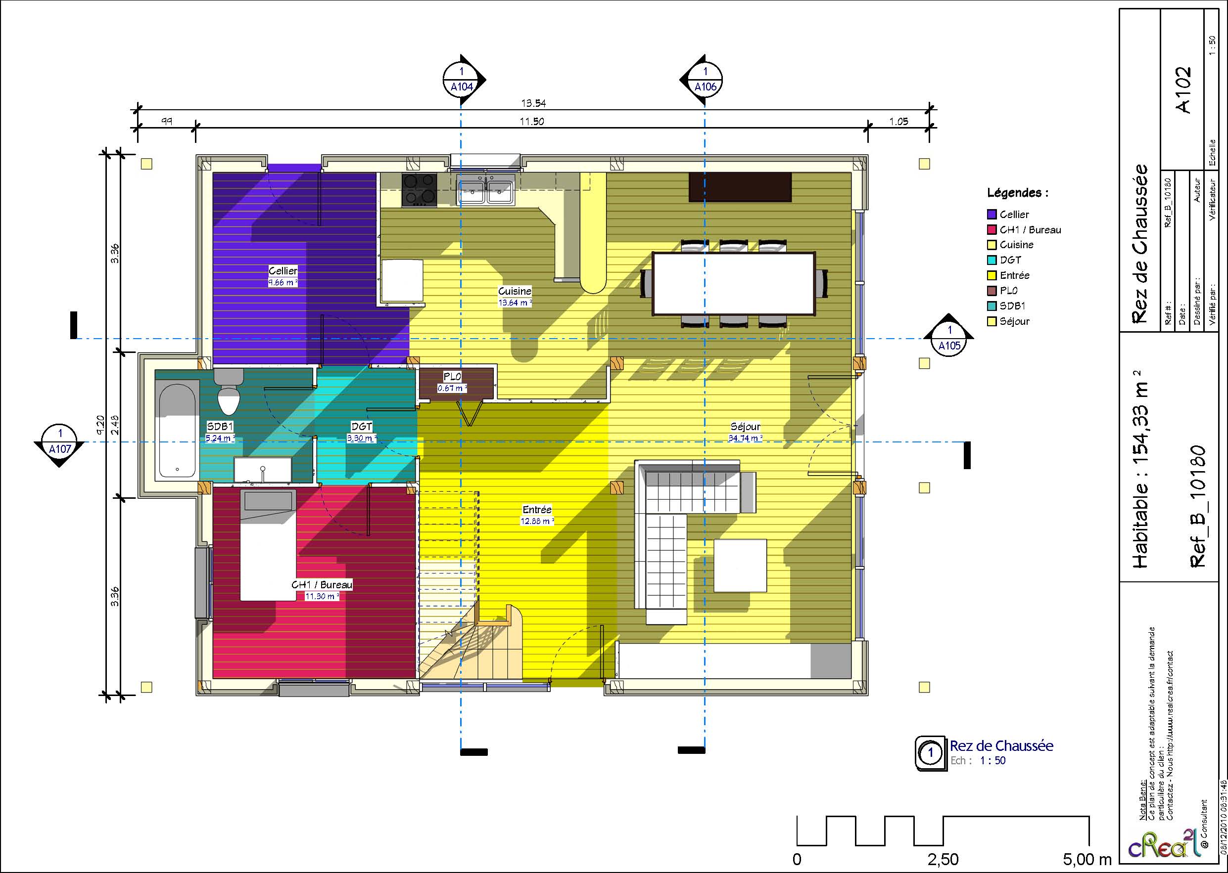 Plan de maison f4 a etage