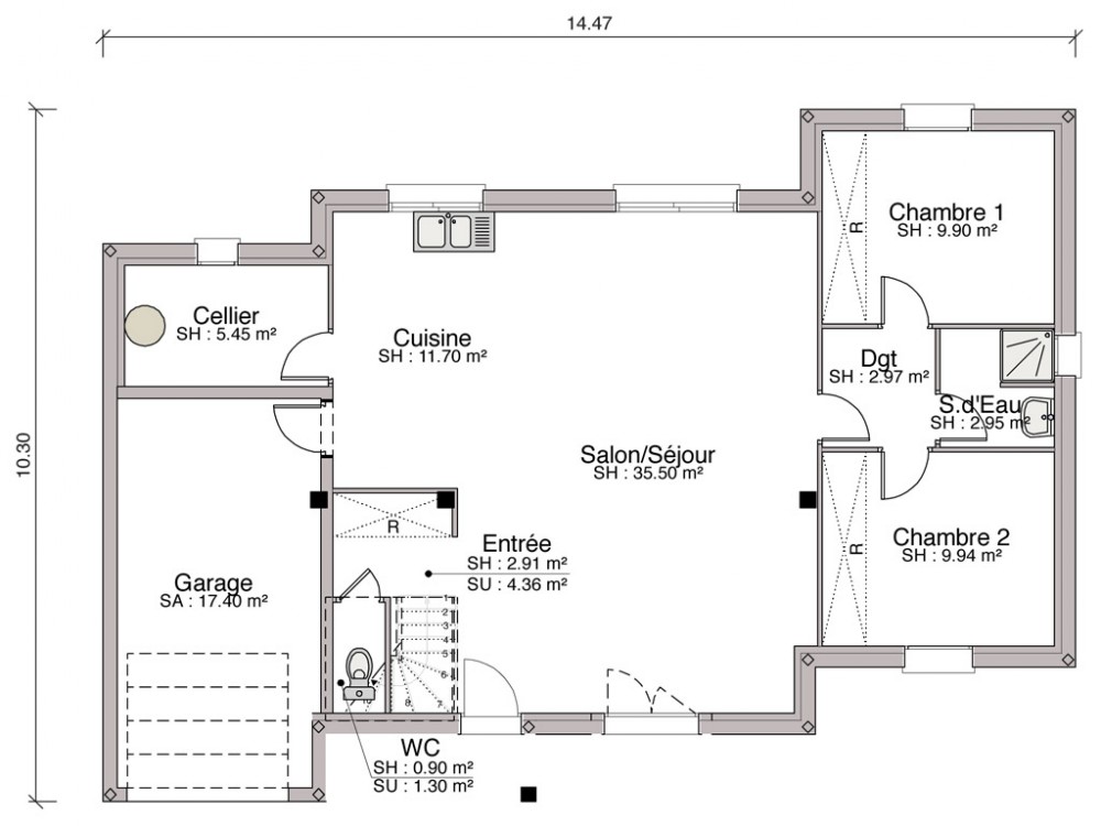 Fait un plan de maison