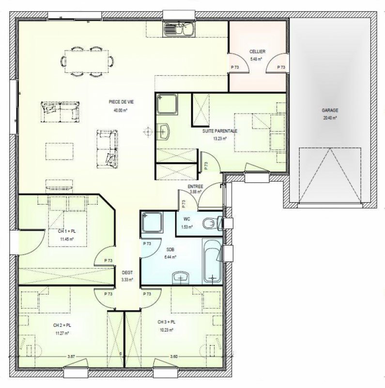 Plan maison plain pied languedoc roussillon