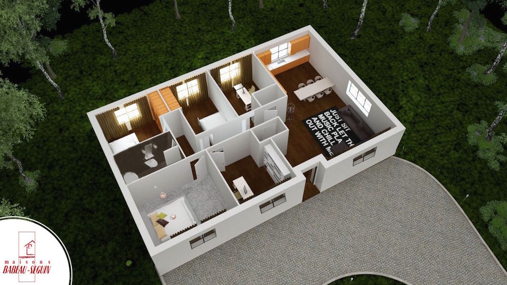 Plan de maison interieur 3d
