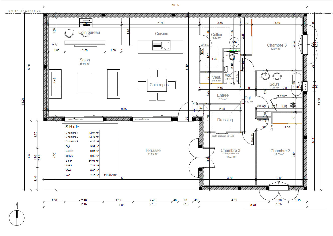 Plan d'aménagement de maison