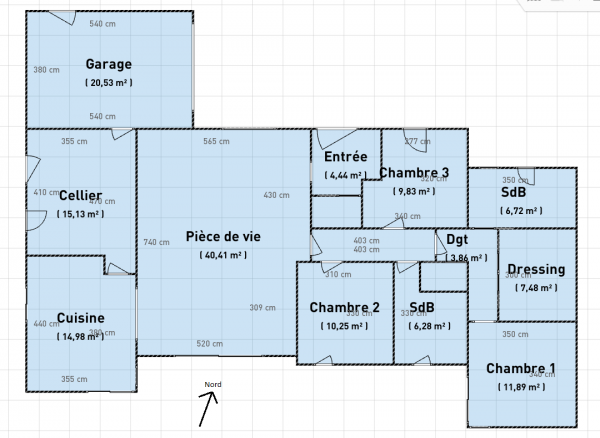Plan de maison porte